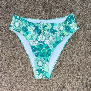 Shein High-waisted green bikini bottoms